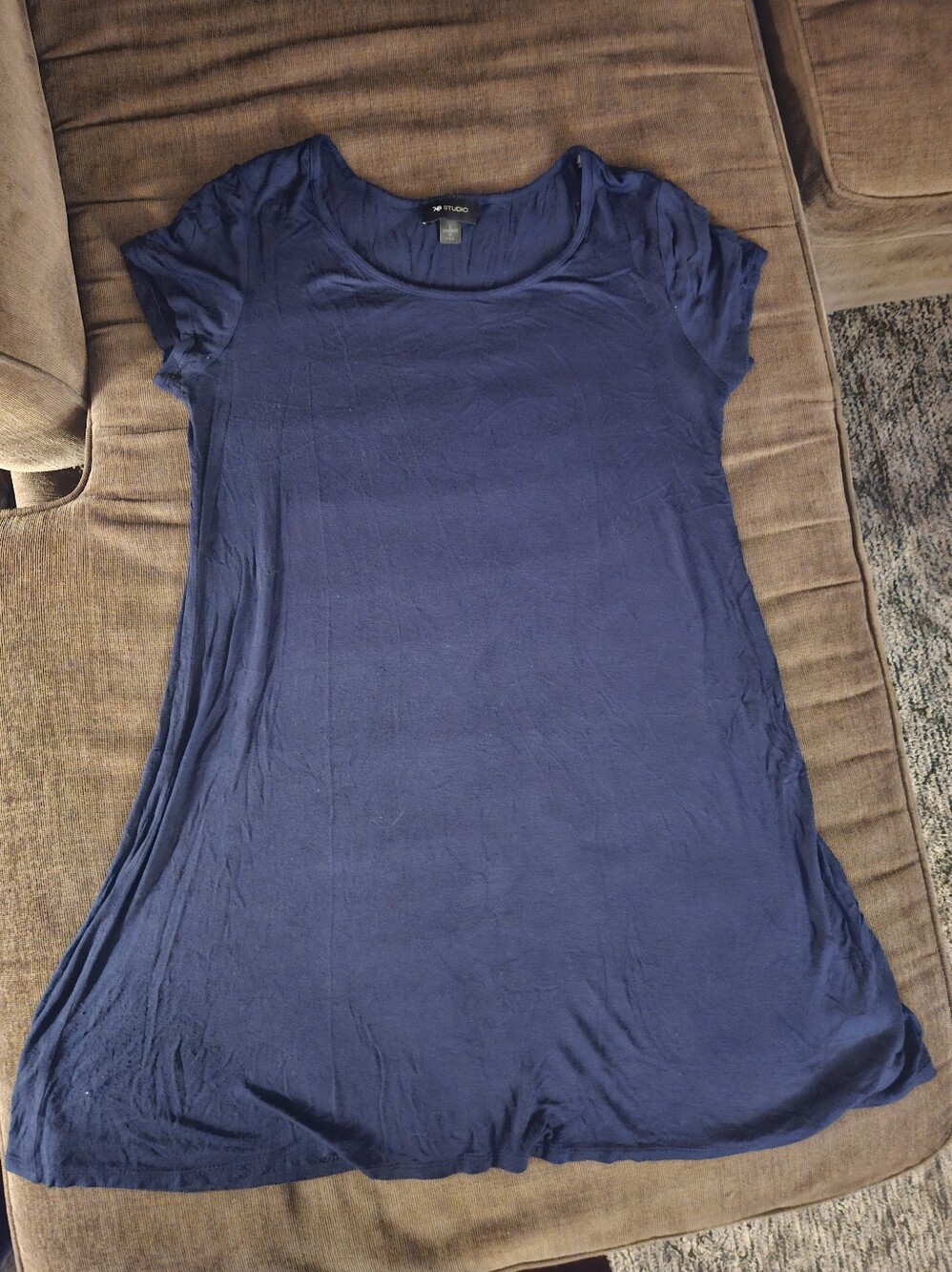 Womens Ab Studio Pullover Dress Navy size Large
